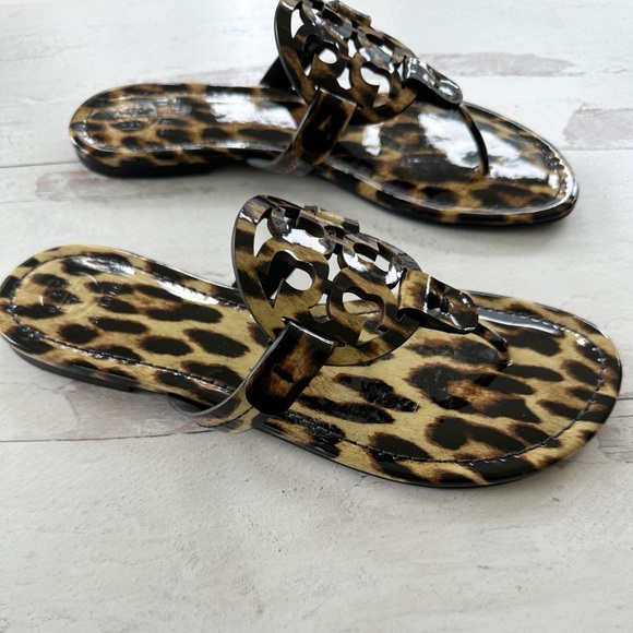 Tory Burch • Patent Leopard Miller Sandals - Picture 3 of 13